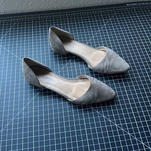 J. Crew Taupe Suede d’Orsay Flats jcrew
